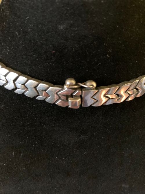 MEXICAN SILVER NECKLACE 1960S - ADDITIONAL PHOTO 3