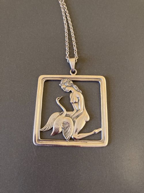 DANISH SILVER PENDANT 1950S - ADDITIONAL PHOTO 1