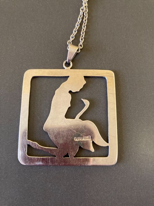 DANISH SILVER PENDANT 1950S - ADDITIONAL PHOTO 2