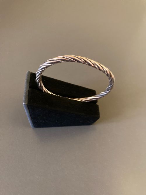 DANISH SILVER BANGLE 1950S - ADDITIONAL PHOTO 3