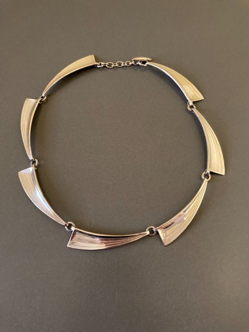danish silver necklace by hermann siersbol 1960s - CATEGORY: ANTIQUE SILVER - DATED 1960