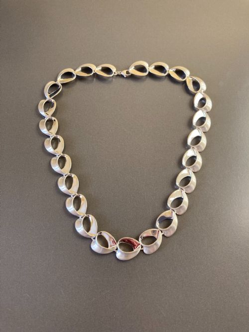 danish silver necklace by randers silver 1960s - CATEGORY: ANTIQUE JEWELLERY - DATED 1960