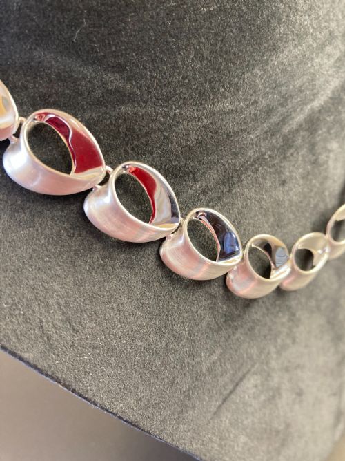 DANISH SILVER NECKLACE BY RANDERS SILVER 1960S - ADDITIONAL PHOTO 5