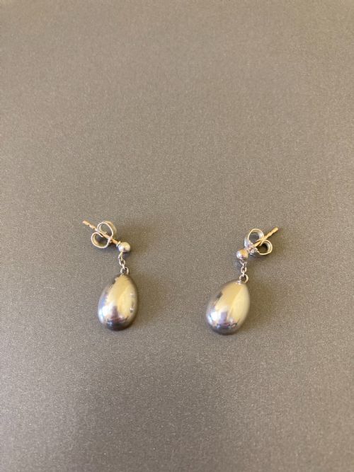 georg jensen danish silver earrings - CATEGORY: ANTIQUE JEWELLERY - DATED 1960
