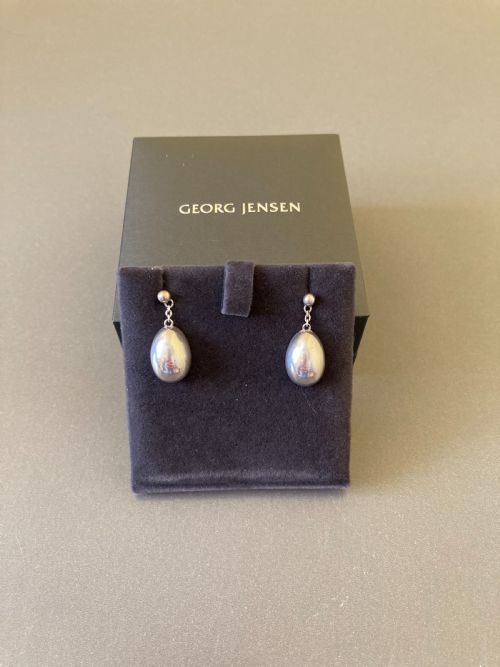 GEORG JENSEN DANISH SILVER EARRINGS - ADDITIONAL PHOTO 3