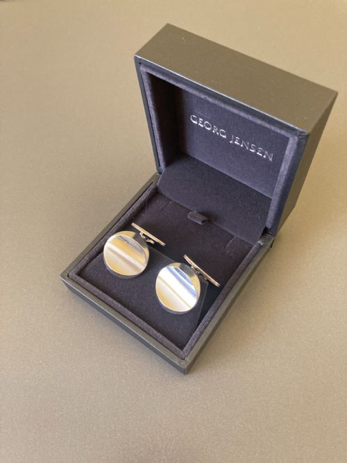 GEORG JENSEN DANISH SILVER CUFFLINKS NO 107 - ADDITIONAL PHOTO 1