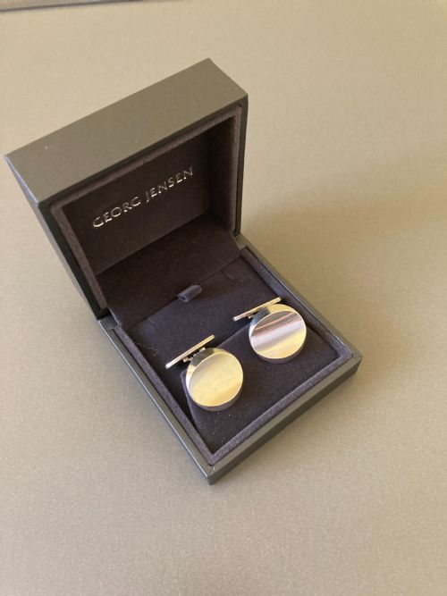GEORG JENSEN DANISH SILVER CUFFLINKS NO 107 - ADDITIONAL PHOTO 2