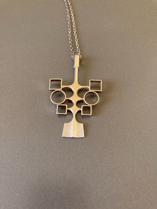 david andersen norwegian silver pendant 1960s - CATEGORY: ANTIQUE JEWELLERY - DATED 1960