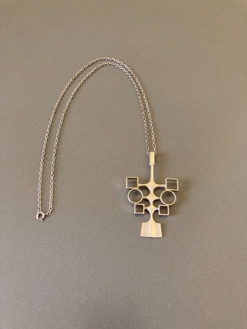 DAVID ANDERSEN NORWEGIAN SILVER PENDANT 1960S - ADDITIONAL PHOTO 1