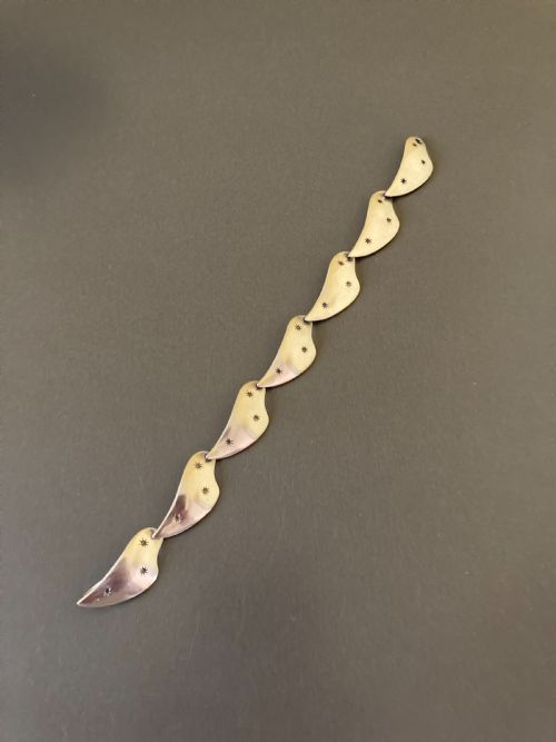 DANISH SILVER NECKLACE AND BRACELET SET 1960S - ADDITIONAL PHOTO 5