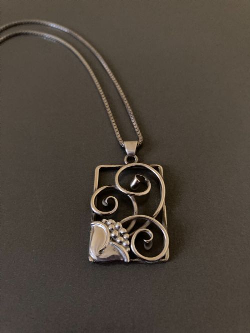 DANISH SILVER PENDANT 1940S - ADDITIONAL PHOTO 1