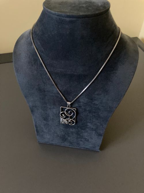 DANISH SILVER PENDANT 1940S - ADDITIONAL PHOTO 2