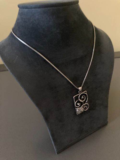 DANISH SILVER PENDANT 1940S - ADDITIONAL PHOTO 4