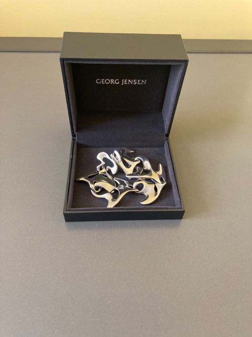 GEORG JENSEN DANISH SILVER AMOEBA BRACELET BY HENNING KOPPEL - ADDITIONAL PHOTO 3