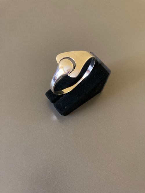 GEORG JENSEN DANISH SILVER BANGLE 1960S - ADDITIONAL PHOTO 4