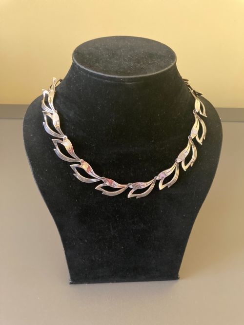 DANISH SILVER NECKLACE 1960S BY N E FROM - ADDITIONAL PHOTO 3