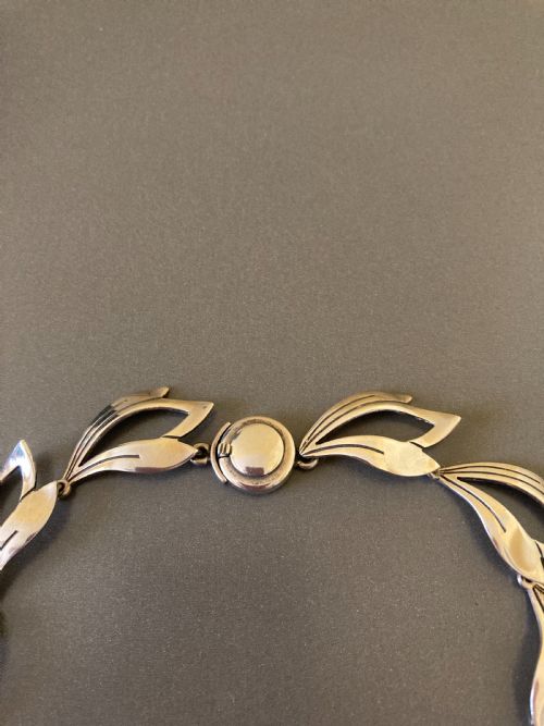 DANISH SILVER NECKLACE 1960S BY N E FROM - ADDITIONAL PHOTO 5