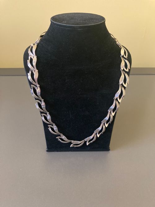 DANISH SILVER NECKLACE 1960S BY N E FROM - ADDITIONAL PHOTO 7