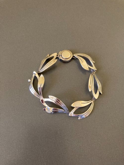 DANISH SILVER BRACELET 1960S BY N E FROM - ADDITIONAL PHOTO 2