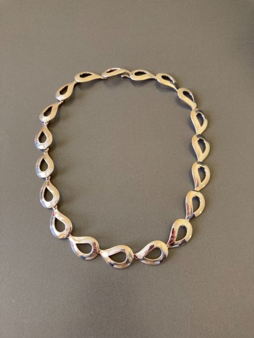danish silver necklace 1960s by randers silver - CATEGORY: ANTIQUE JEWELLERY - DATED 1960
