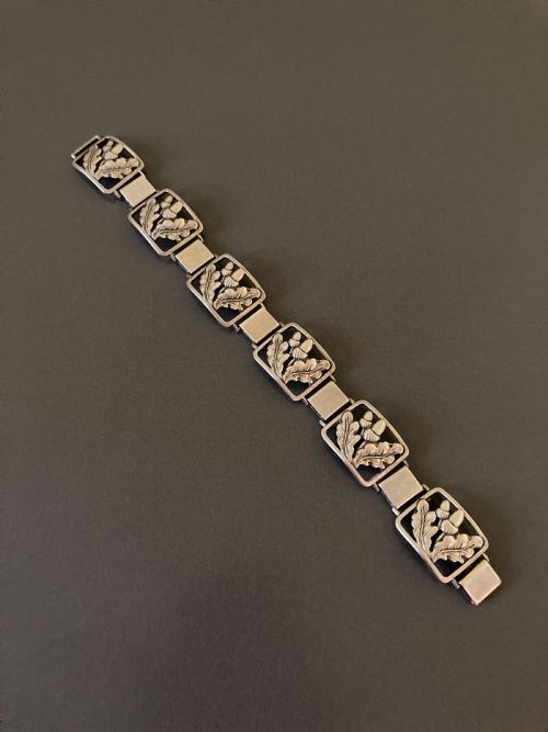 danish silver bracelet 1950s - CATEGORY: ANTIQUE JEWELLERY - DATED 1950