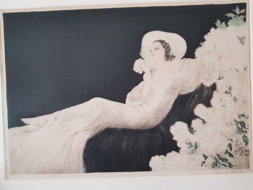 louis icart parfum de fleurs etching 1937 - CATEGORY: ANTIQUE ART - DATED 1930