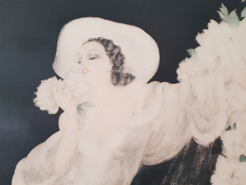 LOUIS ICART PARFUM DE FLEURS ETCHING 1937 - ADDITIONAL PHOTO 1