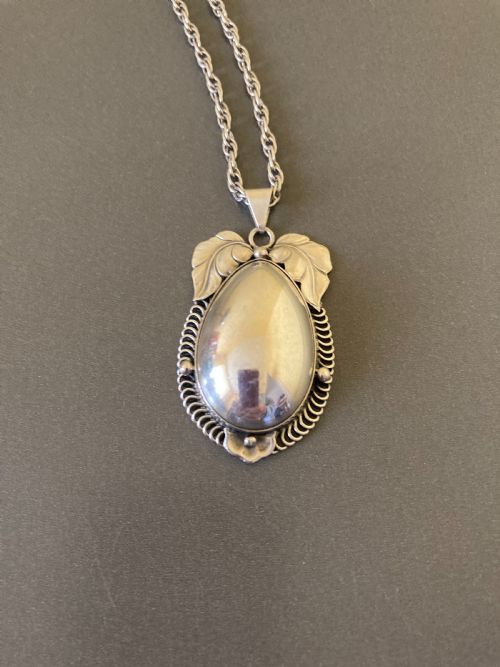DANISH SILVER PENDANT 1940S - ADDITIONAL PHOTO 1