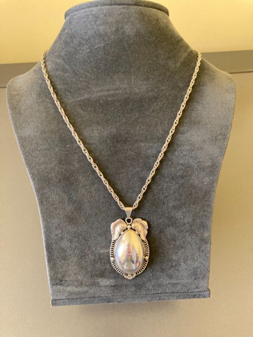 DANISH SILVER PENDANT 1940S - ADDITIONAL PHOTO 3