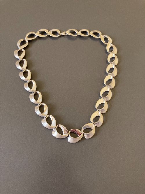 danish silver necklace 1960s by randers silver - CATEGORY: ANTIQUE JEWELLERY - DATED 1960
