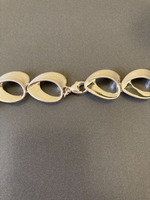 DANISH SILVER NECKLACE 1960S BY RANDERS SILVER - ADDITIONAL PHOTO 2