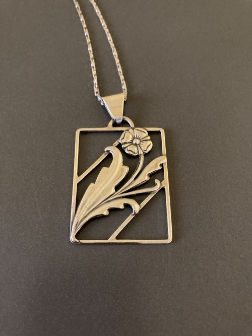 DANISH SILVER PENDANT 1960S - ADDITIONAL PHOTO 1