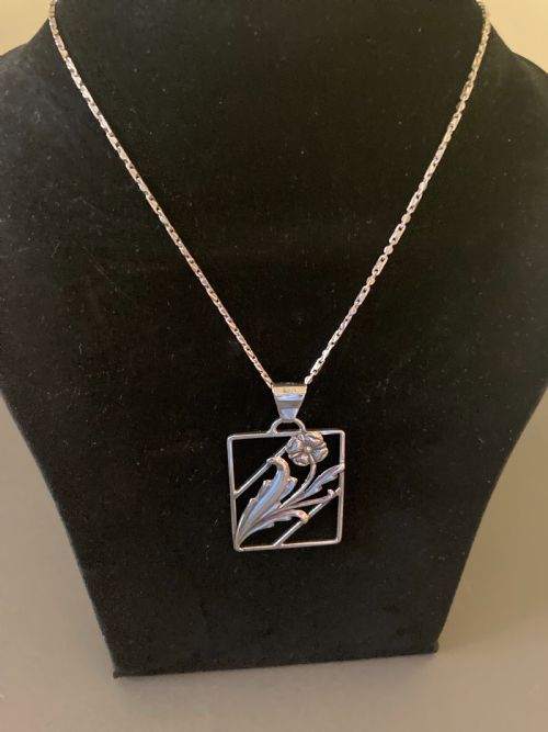 DANISH SILVER PENDANT 1960S - ADDITIONAL PHOTO 2