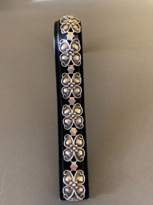 danish silver bracelet 1930s - CATEGORY: ANTIQUE JEWELLERY - DATED 1930