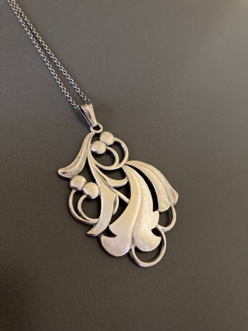 DANISH SILVER PENDANT BY COHR 1950S - ADDITIONAL PHOTO 1