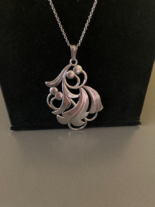 DANISH SILVER PENDANT BY COHR 1950S - ADDITIONAL PHOTO 3