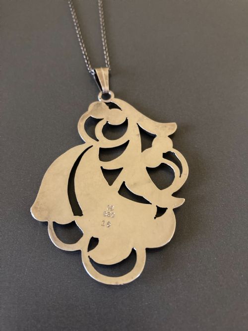 DANISH SILVER PENDANT BY COHR 1950S - ADDITIONAL PHOTO 4