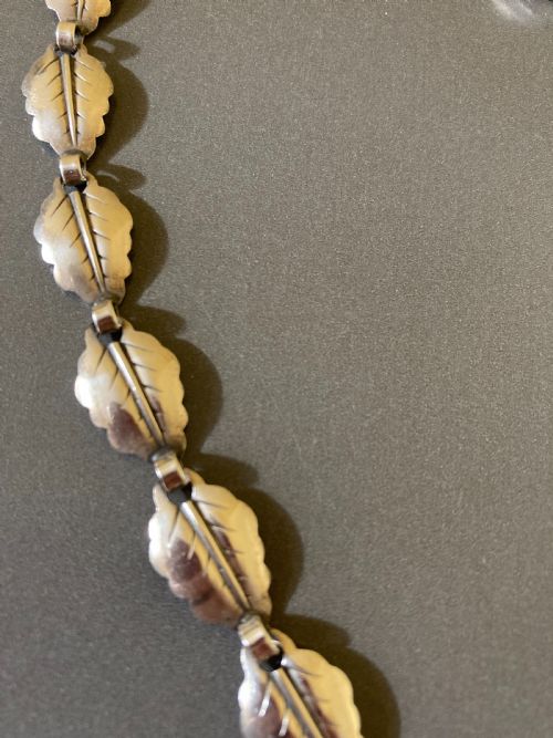 DANISH SILVER NECKLACE 1950S BY HERMANN SIERSBOL - ADDITIONAL PHOTO 1