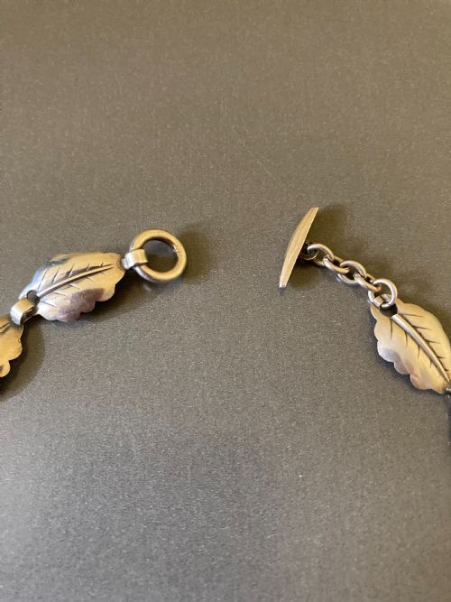 DANISH SILVER NECKLACE 1950S BY HERMANN SIERSBOL - ADDITIONAL PHOTO 4