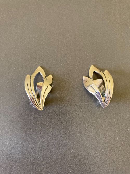 danish silver earrings 1960s by niels erik from - CATEGORY: ANTIQUE JEWELLERY - DATED 1960