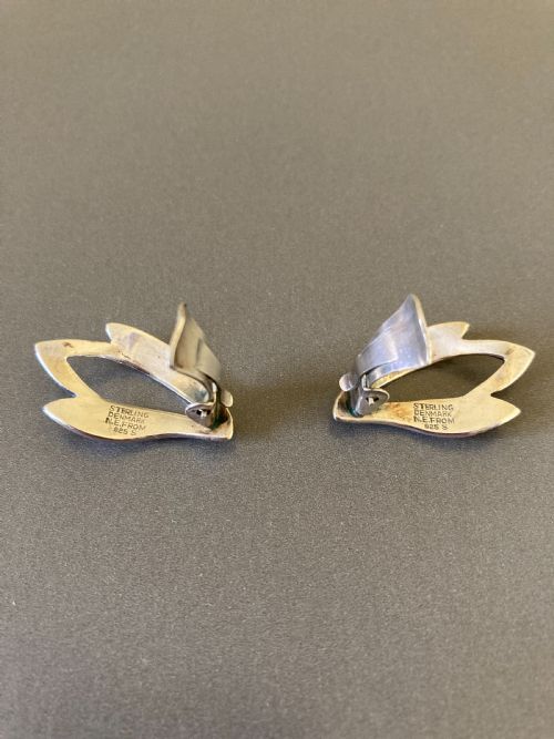 DANISH SILVER EARRINGS 1960S BY NIELS ERIK FROM - ADDITIONAL PHOTO 1