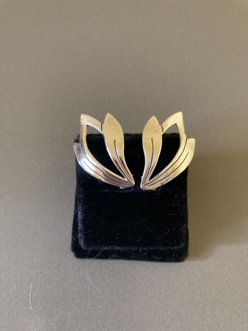 DANISH SILVER EARRINGS 1960S BY NIELS ERIK FROM - ADDITIONAL PHOTO 2