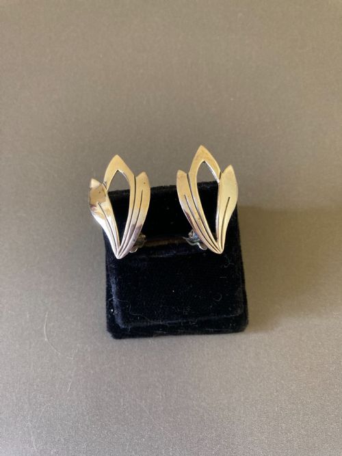 DANISH SILVER EARRINGS 1960S BY NIELS ERIK FROM - ADDITIONAL PHOTO 3