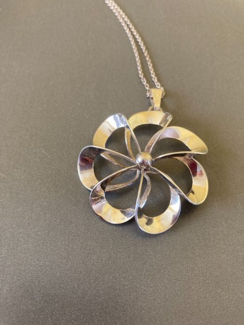 DANISH SILVER PENDANT 1960S BY NIELS ERIK FROM - ADDITIONAL PHOTO 1