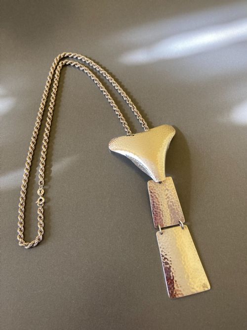 danish silver pendanttie 1950s by hermann siersbol - CATEGORY: ANTIQUE JEWELLERY - DATED 1950