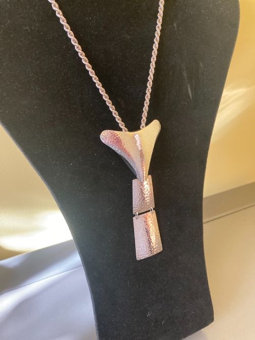 DANISH SILVER PENDANTTIE 1950S BY HERMANN SIERSBOL - ADDITIONAL PHOTO 2