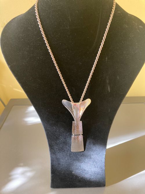 DANISH SILVER PENDANTTIE 1950S BY HERMANN SIERSBOL - ADDITIONAL PHOTO 3