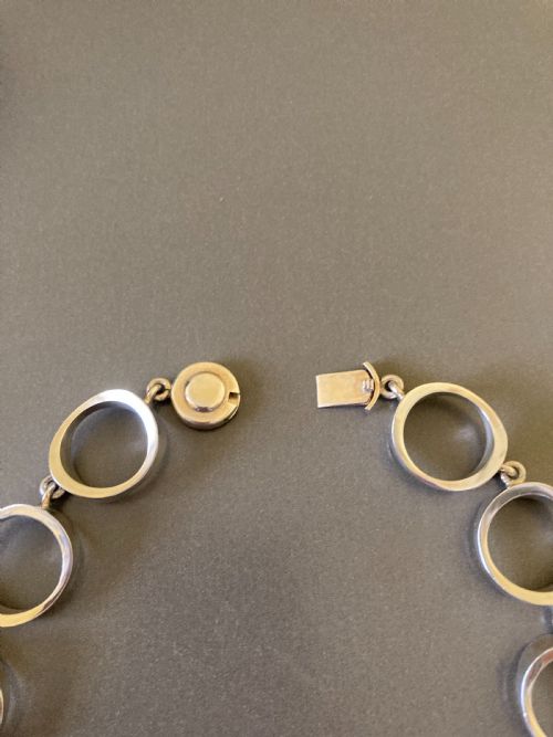 DANISH SILVER NECKLACE BY NIELS ERIK FROM 1960S - ADDITIONAL PHOTO 4