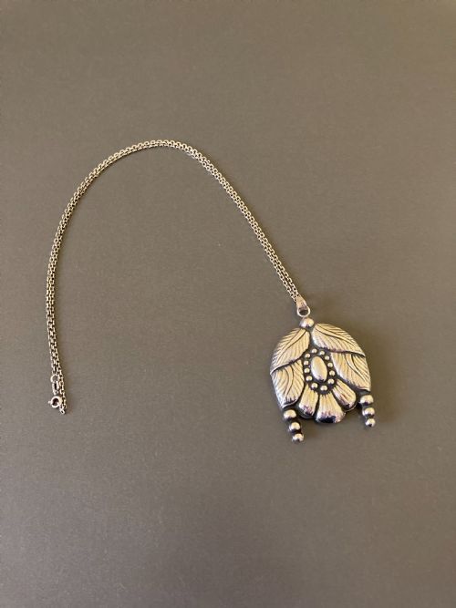 danish silver pendant c 1910 by c m cohr - CATEGORY: ANTIQUE JEWELLERY - DATED 1910