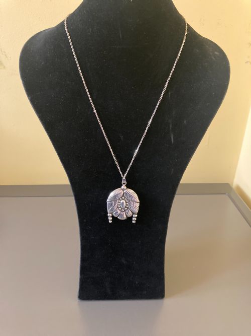 DANISH SILVER PENDANT C 1910 BY C M COHR - ADDITIONAL PHOTO 4